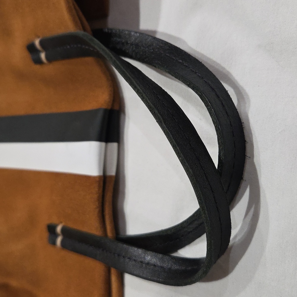 Clare V. Simple Stripe Suede Tote - Picture 7 of 16